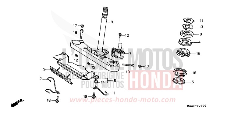 LENKSCHAFT (VT1100C) von Shadow PEARL ATLANTIS BLUE (B142AA) von 1995