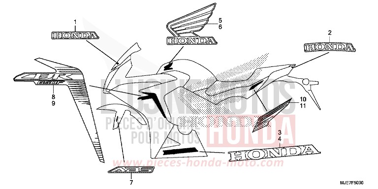 MARKE (1) von CBR650F PEARL METALLOID WHITE (NHA96) von 2018