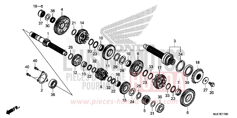 GETRIEBE von CBR650F SWORD SILVER METALLIC (NHA95) von 2018