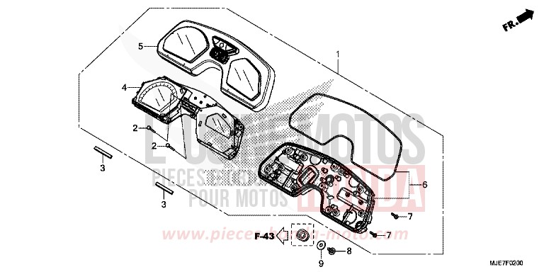 MESSGERAET von CBR650F SWORD SILVER METALLIC (NHA95) von 2018