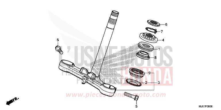 LENKSCHAFT von CBR650F SWORD SILVER METALLIC (NHA95) von 2018