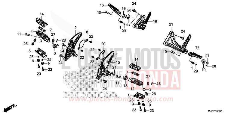 STUFE von CBR650F SWORD SILVER METALLIC (NHA95) von 2018