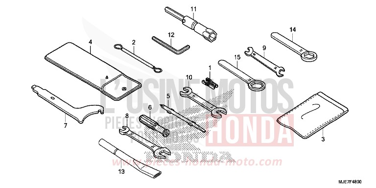 WERKZEUG von CBR650F SWORD SILVER METALLIC (NHA95) von 2018