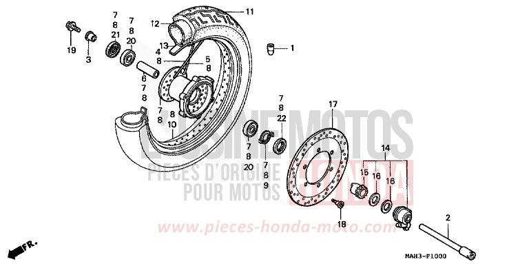 VORDERRAD von Shadow SCHWARZ (NH1) von 1999