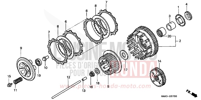 KUPPLUNG von Shadow REARL SEDONA RED (R223) von 1999
