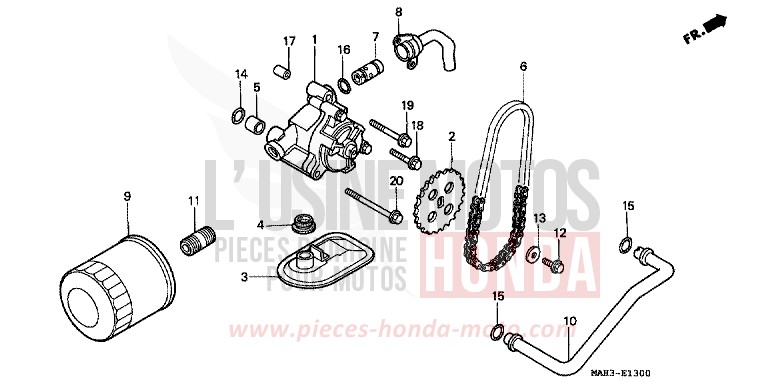OELFILTER/OELPUMPE von Shadow REARL SEDONA RED (R223) von 1999