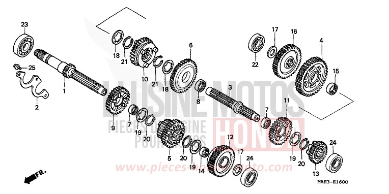 GETRIEBE von Shadow REARL SEDONA RED (R223) von 1999