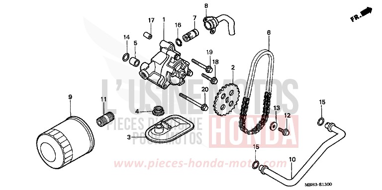 OELFILTER/OELPUMPE von Shadow PEARL SONOMA GREEN (G159A) von 1998