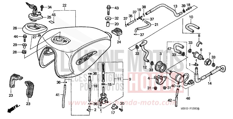 KRAFTSTOFFTANK/KRAFTSTOFFPUMPE von Shadow PEARL SONOMA GREEN (G159A) von 1998
