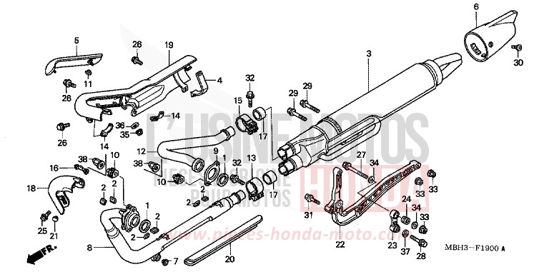 ABGAS-SCHALLDAEMPFER von Shadow SOMERSET ORANGE (R237A) von 1999