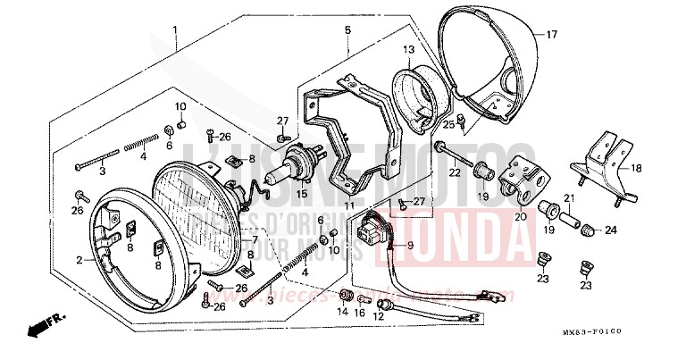 SCHEINWERFER von Shadow PEARL ATLANTIS BLUE (B142AA) von 1988