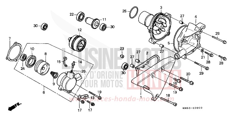 WASSERPUMPE von Shadow PEARL ATLANTIS BLUE (B142AA) von 1994