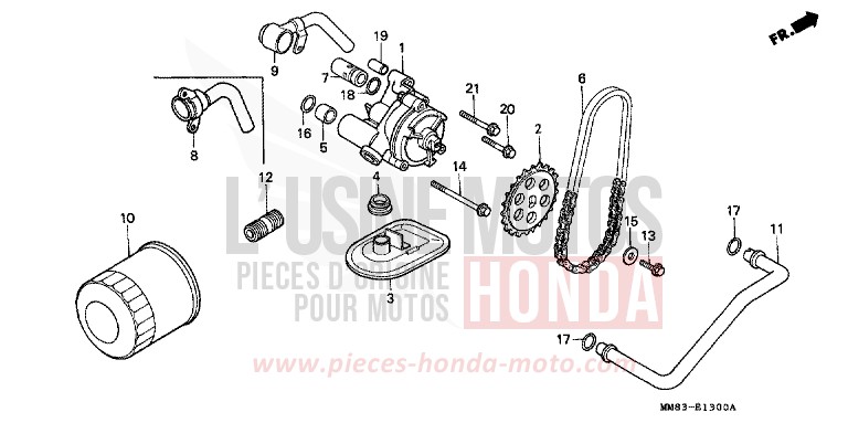 OELFILTER/OELPUMPE von Shadow PEARL ATLANTIS BLUE (B142AA) von 1994