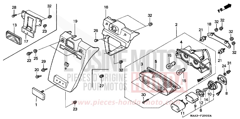 HECKLEUCHTE (VT1100C) von Shadow PEARL ATLANTIS BLUE (B142AA) von 1995