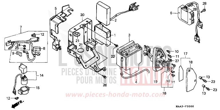 BATTERIE (VT1100CS/CT) von Shadow PEARL ATLANTIS BLUE (B142AA) von 1995