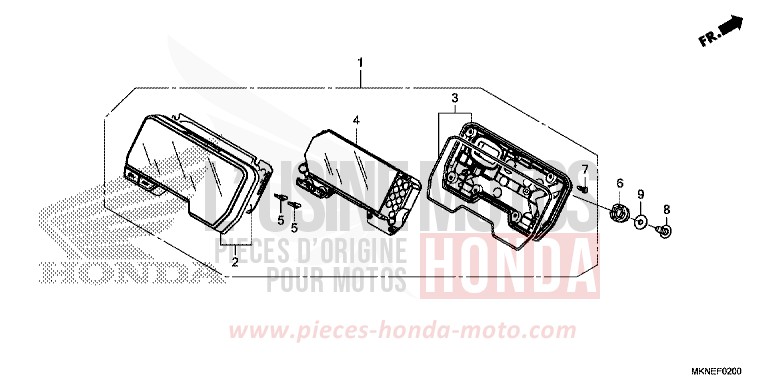 MESSGERAET von CBR650R GRAND PRIX RED (R380) von 2019