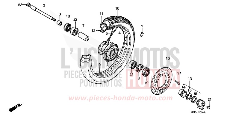 VORDERRAD von Shadow CANDY WINE BERRY RED-U (R114) von 1992