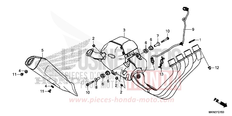 ABGAS-SCHALLDAEMPFER von CBR650R GRAND PRIX RED (R380) von 2019