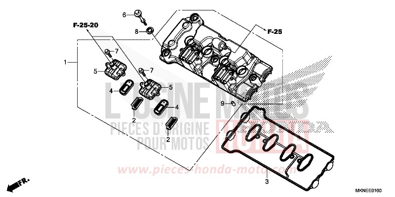 ZYLINDERKOPFDECKEL von CBR650R MAT GUNPOWDER BLACK METALLIC (NH436) von 2019