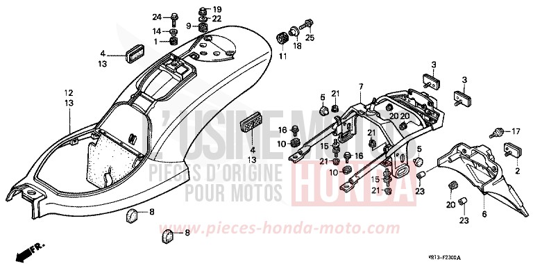 KOTFLUEGEL, HINTEN von Shadow CANDY GLORY RED-U (R101) von 1993