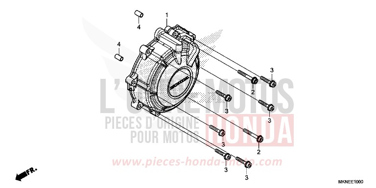 GENERATORABDECKUNG von CBR650R MAT GUNPOWDER BLACK METALLIC (NH436) von 2019