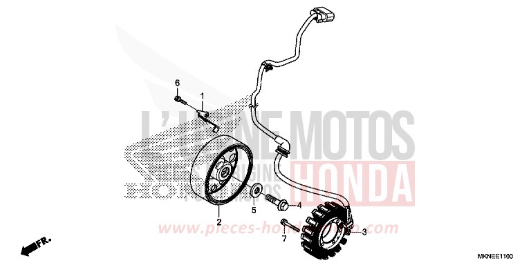 GENERATOR von CBR650R MAT GUNPOWDER BLACK METALLIC (NH436) von 2019