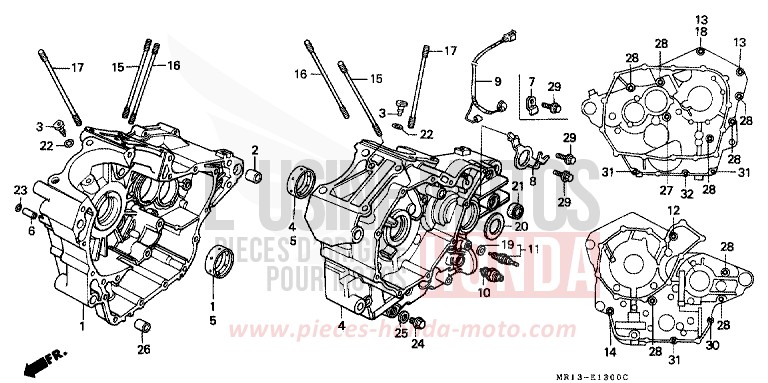 KURBELGEHAEUSE von Shadow PEARL CORAL REEF BLUE (B140D) von 1993