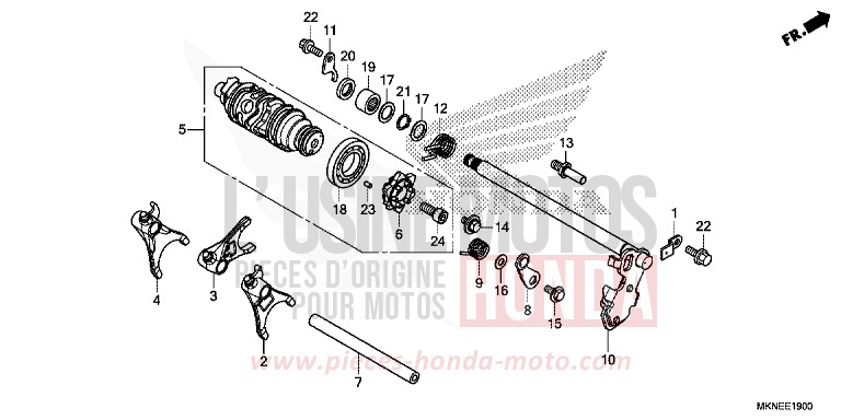 SCHALTTROMMEL von CBR650R MAT GUNPOWDER BLACK METALLIC (NH436) von 2019