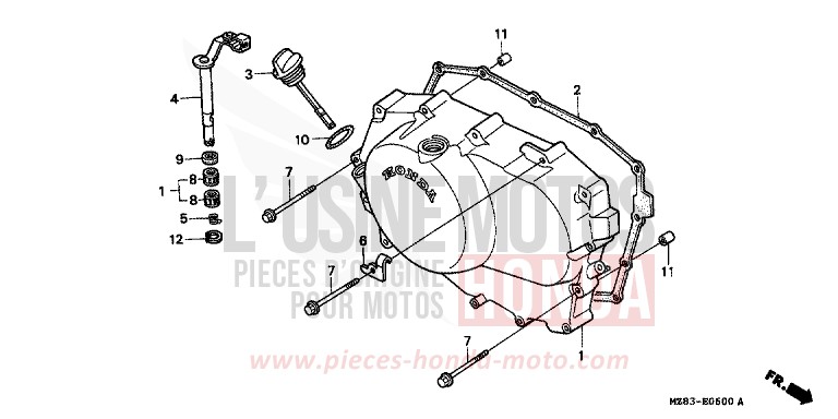 KURBELGEHAEUSEABDECKUNG von Shadow ACCURATE SILVER METALLIC (NH146B) von 1994
