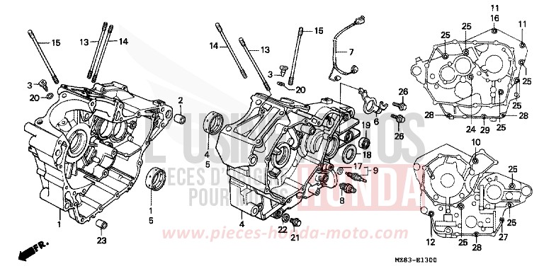 KURBELGEHAEUSE von Shadow PEARL CORAL REEF BLUE (B140A) von 1994