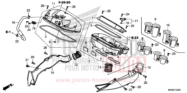 LUFTFILTER von CBR650R MAT GUNPOWDER BLACK METALLIC (NH436) von 2019