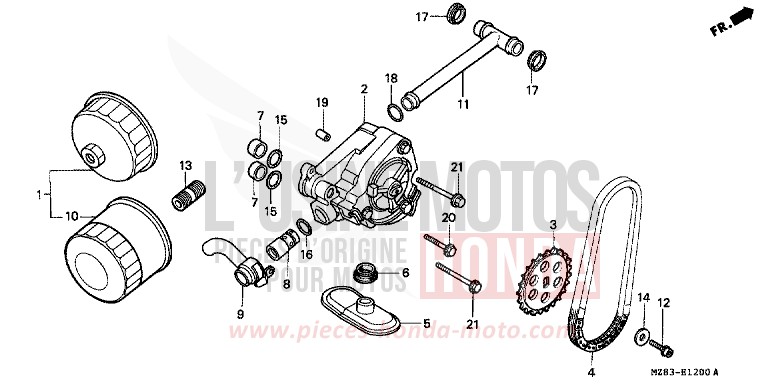OELFILTER/OELPUMPE von Shadow SCHWARZ (NH1O) von 1996