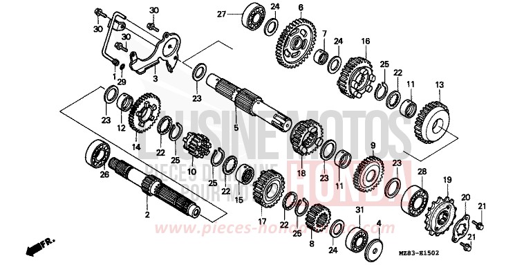 GETRIEBE von Shadow CANDY GLORY RED-U (R101B) von 1996