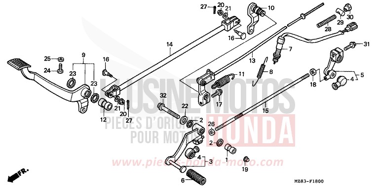 PEDAL von Shadow CANDY GLORY RED-U (R101B) von 1996