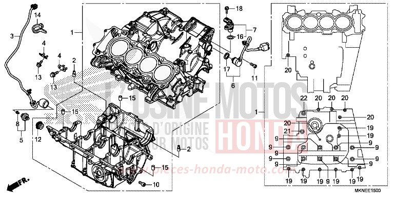 KURBELGEHAEUSE von CBR650R GRAND PRIX RED (R380) von 2019
