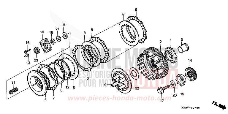 KUPPLUNG von Shadow SCHWARZ (NH1K) von 1997