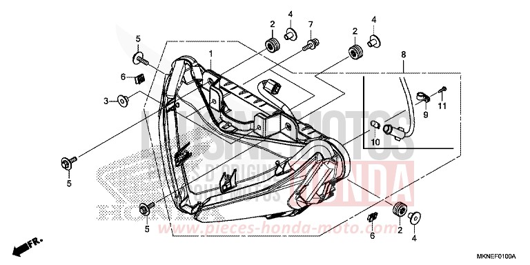 SCHEINWERFER von CBR650R GRAND PRIX RED (R380) von 2019
