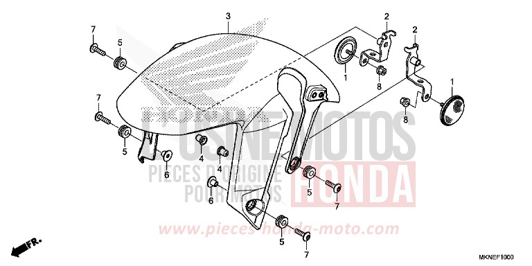KOTFLUEGEL, VORNE von CBR650R GRAND PRIX RED (R380) von 2019