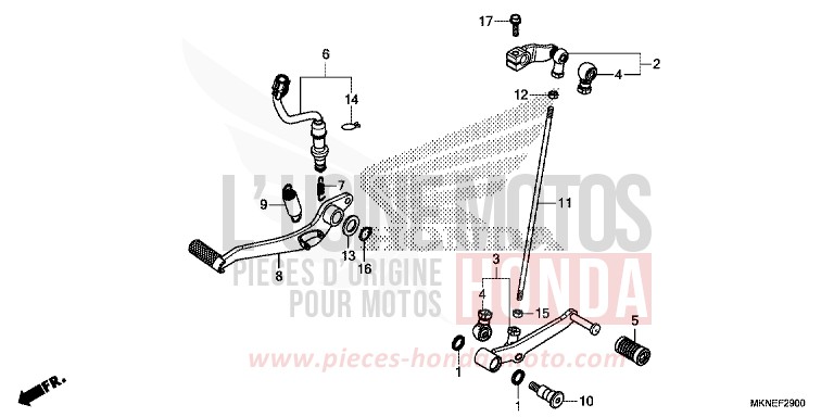 PEDAL von CBR650R GRAND PRIX RED (R380) von 2019