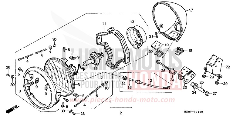 SCHEINWERFER von Shadow SAHARA BULE METALLIC (PB273) von 1999