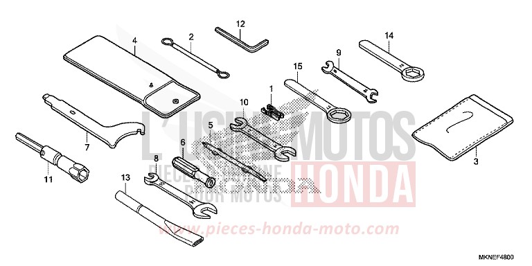 WERKZEUG von CBR650R GRAND PRIX RED (R380) von 2019