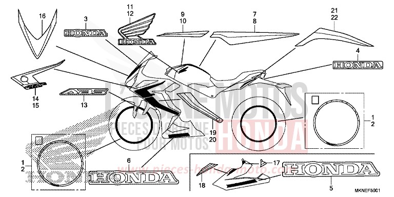 MARKE (2) von CBR650R GRAND PRIX RED (R380) von 2019