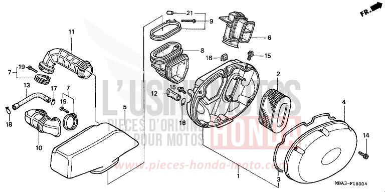 LUFTFILTER von Shadow SCHWARZ (NH1) von 1997