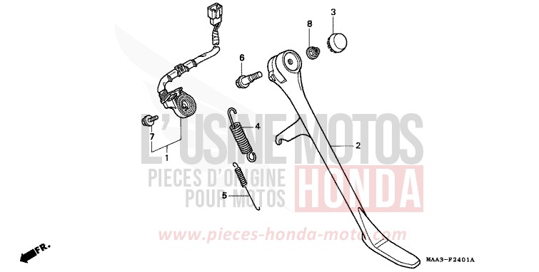 STAENDER (VT1100CV/CW/C2) von Shadow SCHWARZ (NH1K) von 1995