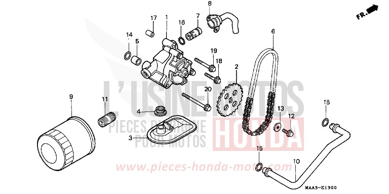 OELFILTER/OELPUMPE von Shadow PEARL CANYON COPPER (YR188U) von 1998