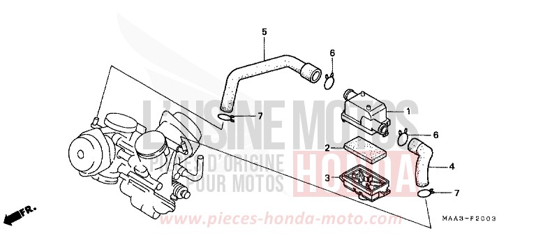 ZUSATZ-LUFTFILTER (VT1100CV) von Shadow REARL SEDONA RED (R223U) von 1998
