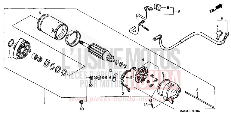 ANLASSER von Shadow REARL SEDONA RED (R223) von 1999