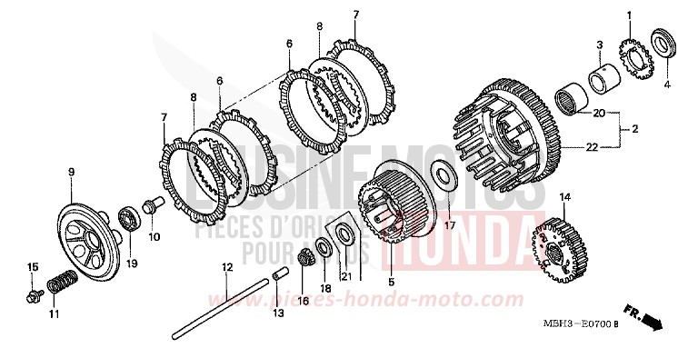 KUPPLUNG von Shadow SCHWARZ (NH1K) von 1998