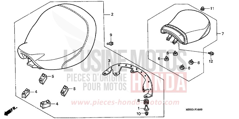 SITZ von Shadow REARL SEDONA RED (R223E) von 1999