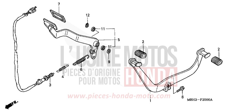 PEDAL von Shadow REARL SEDONA RED (R223E) von 1999